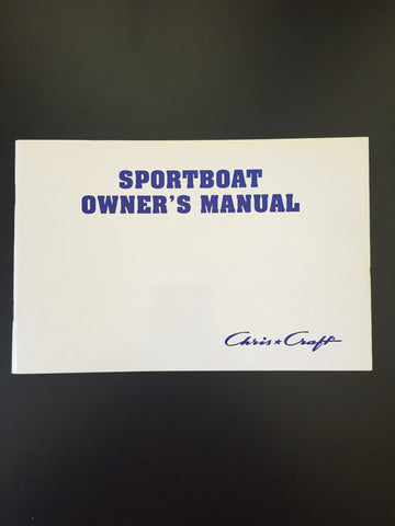 Chris Craft "Sportboat" Owner's Manual