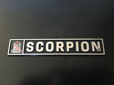 Nameplate, Scorpion 1" x 6" w/crest