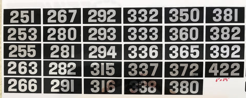 Chris Craft Numbers for Nameplates, Decals, Pair