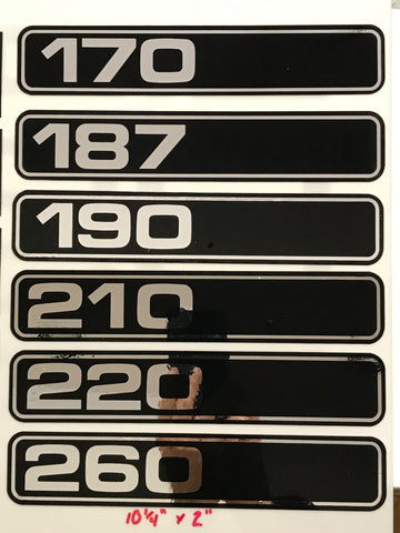 Chris Craft Numbers, Chrome Decal, PAIR