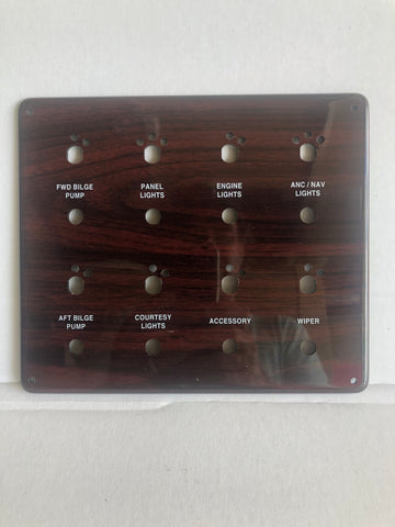 Panel, switches, rosewood for 308